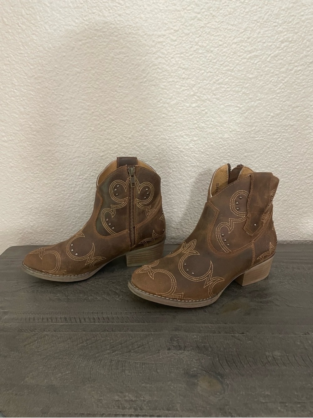 Sterling River Boots Women’s Brown Western Ankle Boots - Classic Cowboy Style